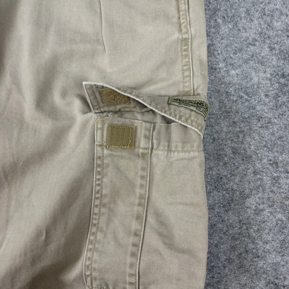Wrangler Cargo Pants Mens 36x30 Tan Khaki Cowboy Utility Workwear Baggy Wide Leg